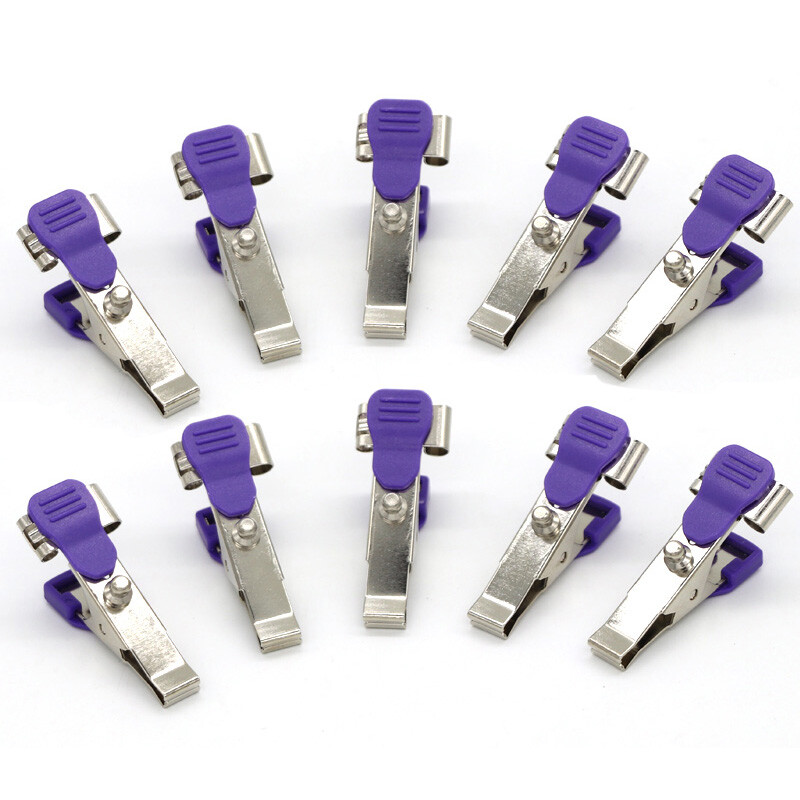 EKG/ECG Alligator Electrode Clip Universal Connection Snap for Veterinary 10PCS