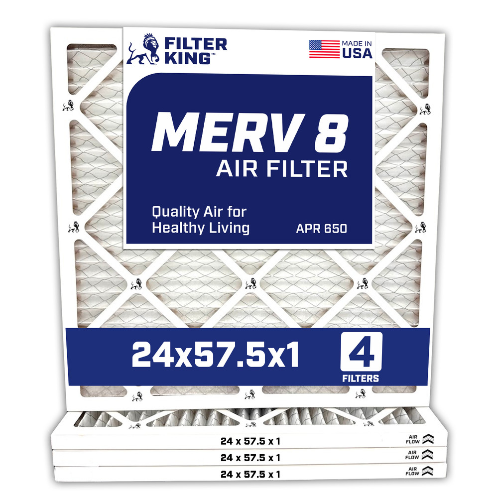 Filter King 24x57.5x1 Air Filter 4-PACK MERV 8 Actual Size 24 x 57.5 x .75"