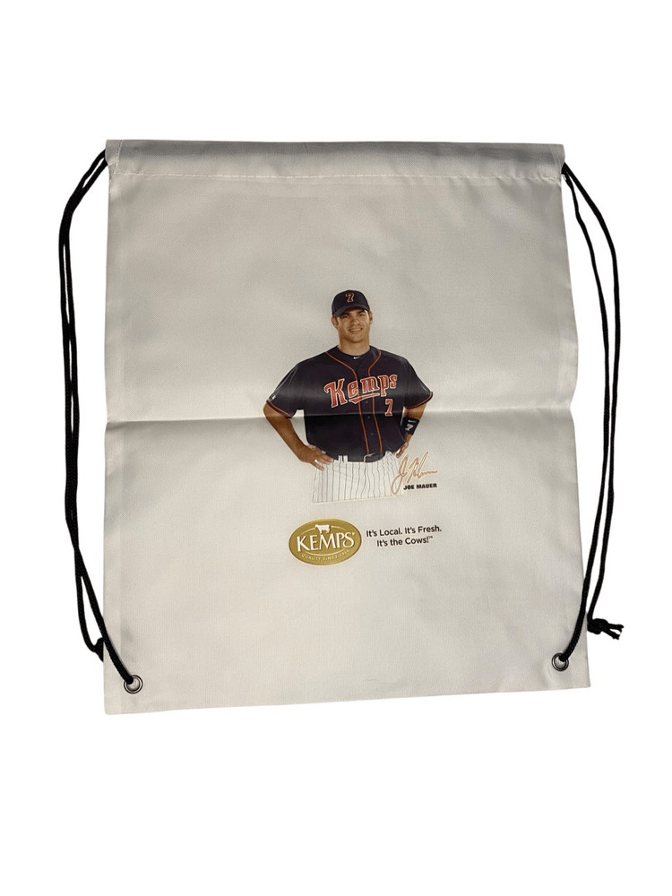 Twins Joe Mauer Baseballs Cinch Bag Drawstring Backpack Sku10