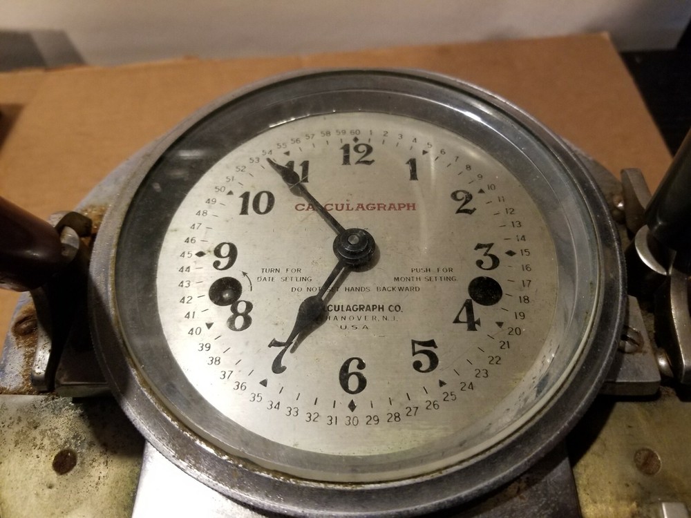 Vintage Pool / Billiards Calculagraph Company Time Clock (NO key) UNTESTED