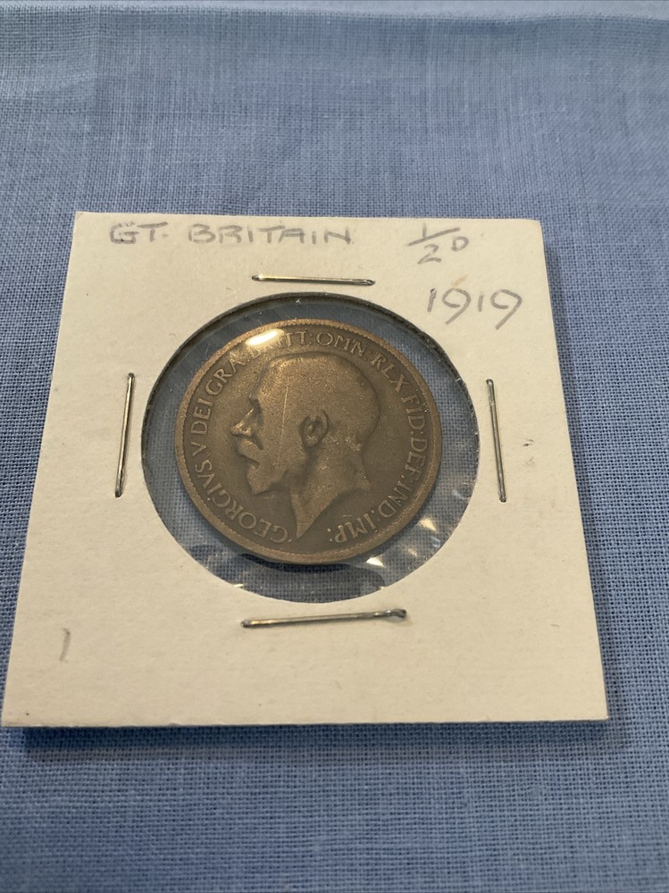 UK Great Britain 1/2 Penny, 1919 (Half Penny)
