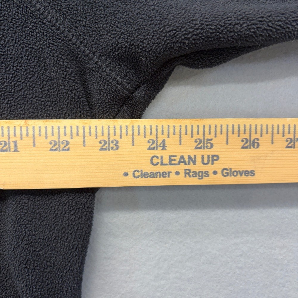 Croft & Barrow Mens Large Black Fleece Quarter Zip Pullover Mock Neck Jacket