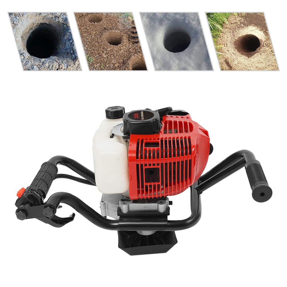 52CC Gas Powered Earth Auger Post Hole Digger Auger 2Stroke 2hp