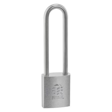 Best 41B782l Keyed Padlock, Coreless, Long Shackle, Rectangular Brass Body,