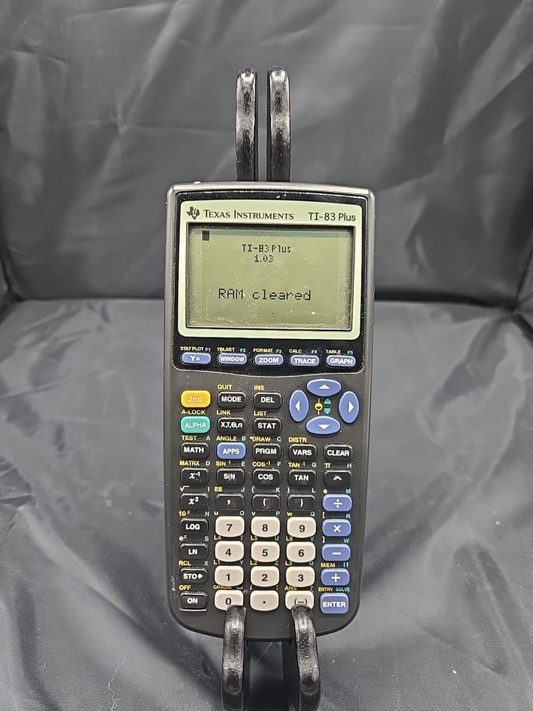 Texas Instruments TI-83 Plus Graphing Calculator w/ Cover Black Tested Bin 3