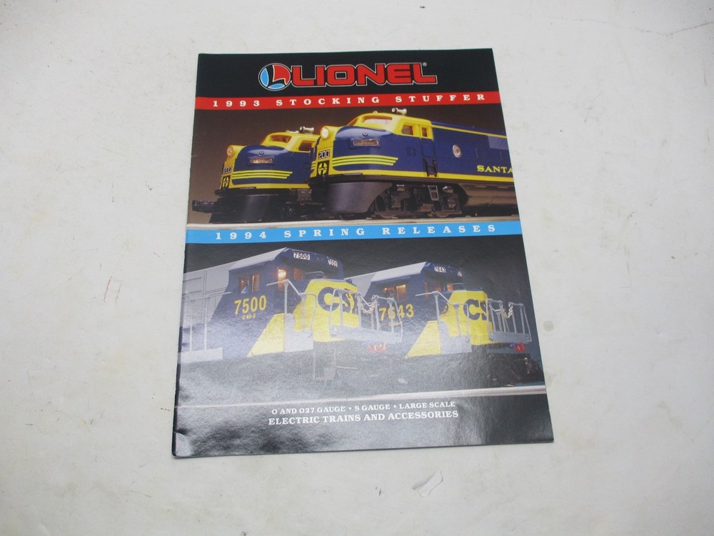 Lionel Catalog 1993 Stocking Stuffer 1994 Spring Release