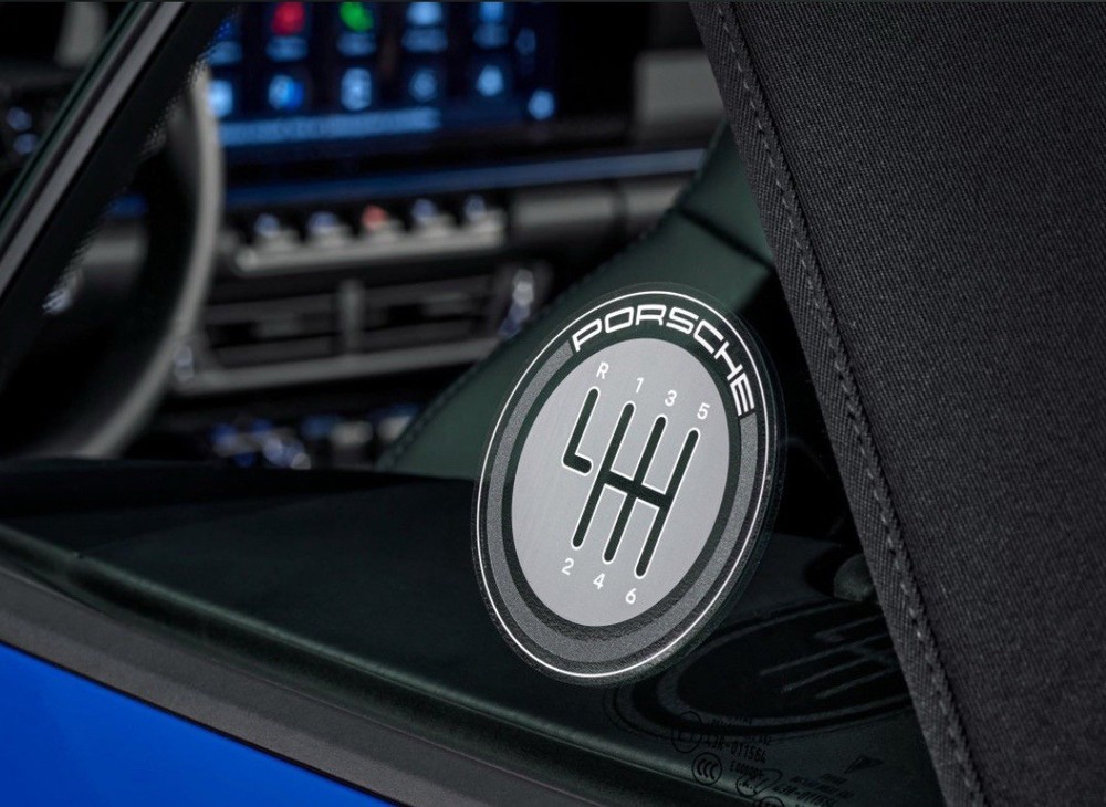 Manual Transmission decal for Porsche 6-spd. (grey/front adhesion)