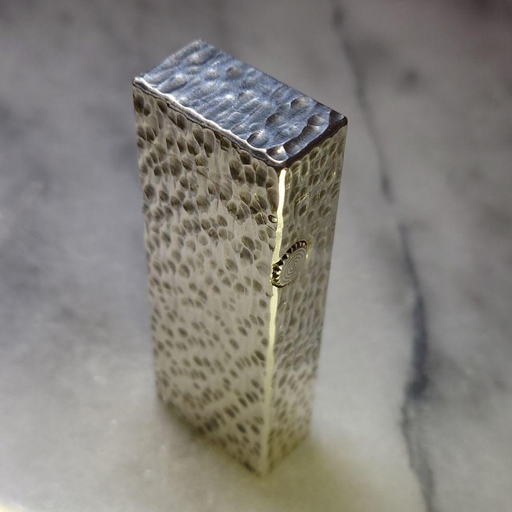 Vintage Dunhill Rolla gas lighter Silver Bark working condition