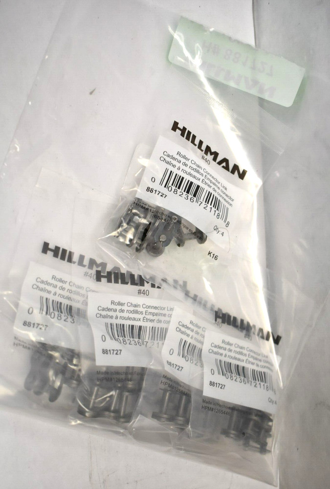 Lot of 5 Packs Hillman Roller Chain Connector Links 2 Piece/Pack 881727