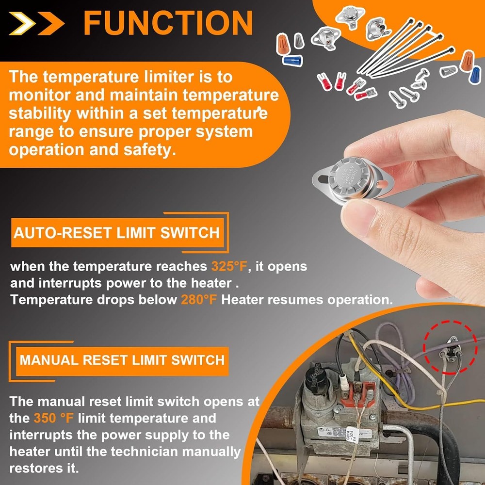 HAXTLK1930 Ceramic Temperature Limiters for Hayward H-Series ED1, ED2 Pool