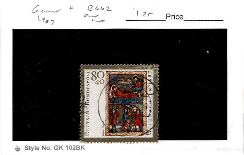 Germany, Postage Stamp, #B662 Used, 1987 Christmas (AE)