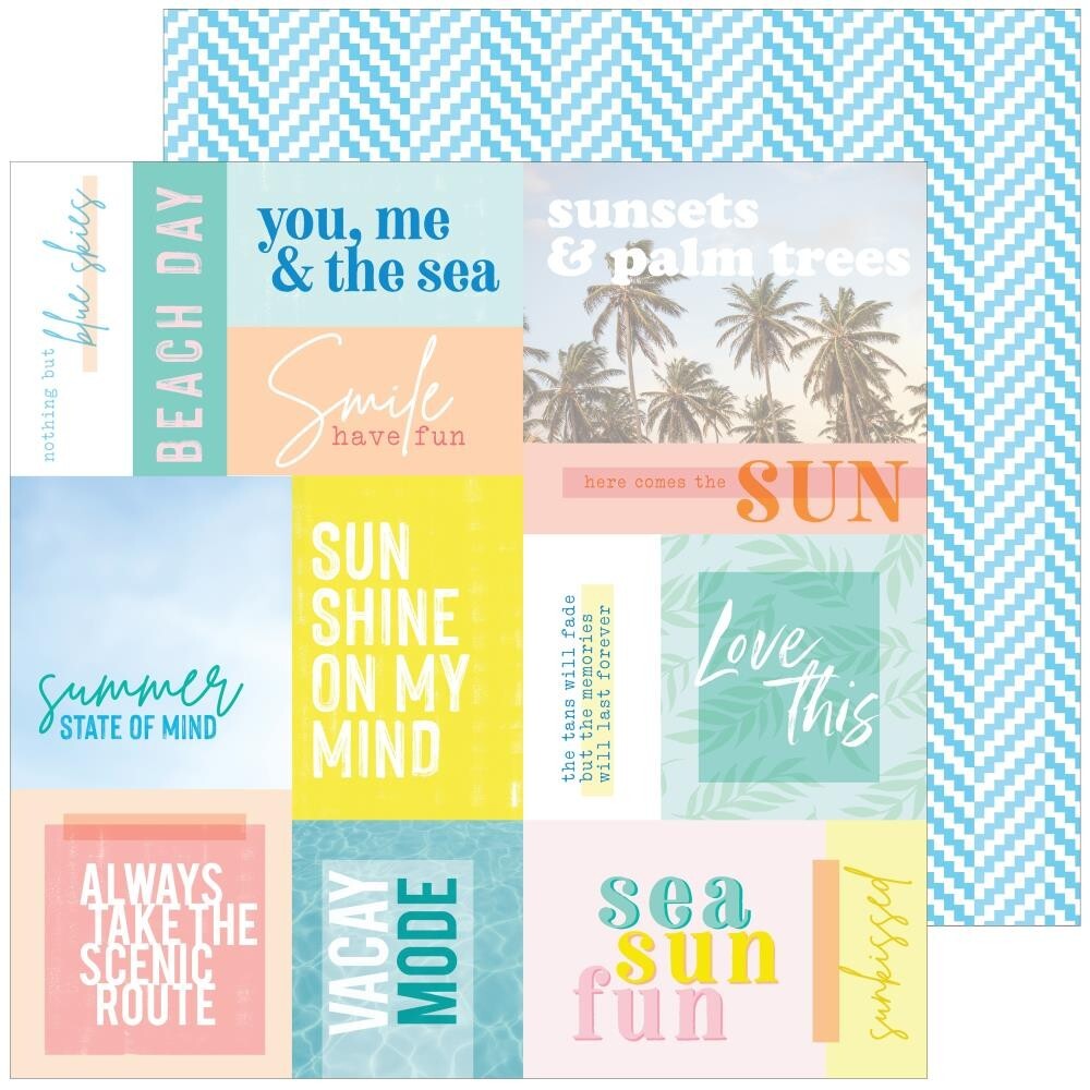 Sunshine on My MInd - Golden Hour, scrapbook paper, DS - Pinkfresh Studio #15612