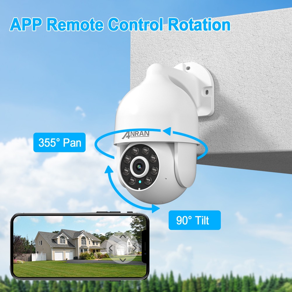 ANRAN 8MP 8CH Home Security Camera System Wired PoE IP Outdoor Motion Detection