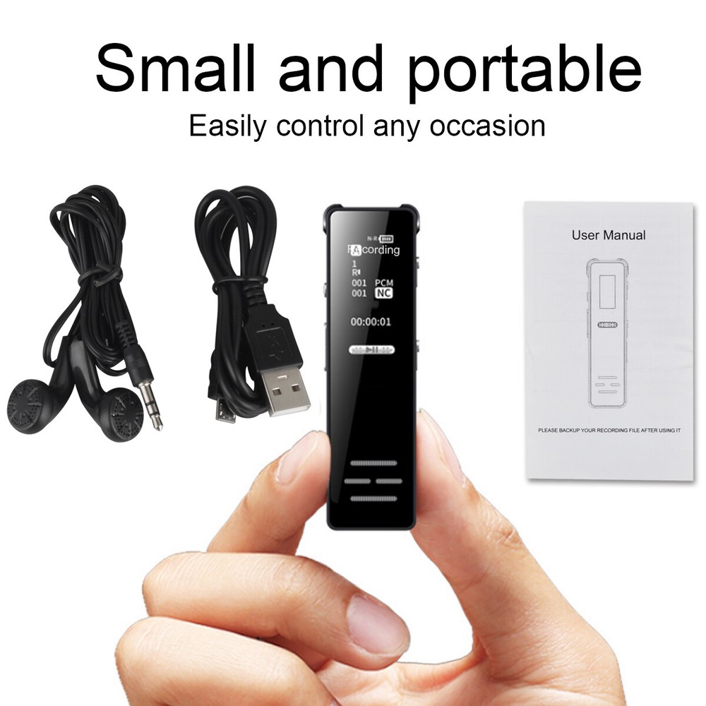 128G Spy Audio Recorder Digital Voice Activated Mini Sound Dictaphone/MP3 Player