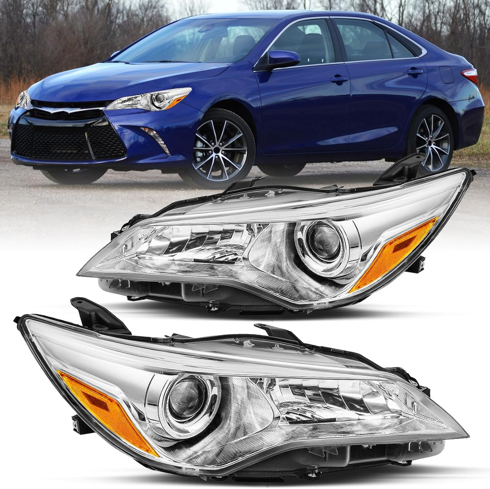 Headlight Assembly Compatible with 2015-2017 2015 2016 2017 Toyota Camry Driver