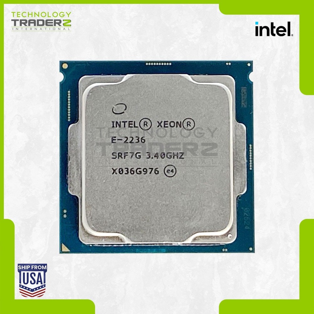 ** SRF7G Intel Xeon E-2236 6-Core 3.40GHz 12MB 80W Processor **Pulled**