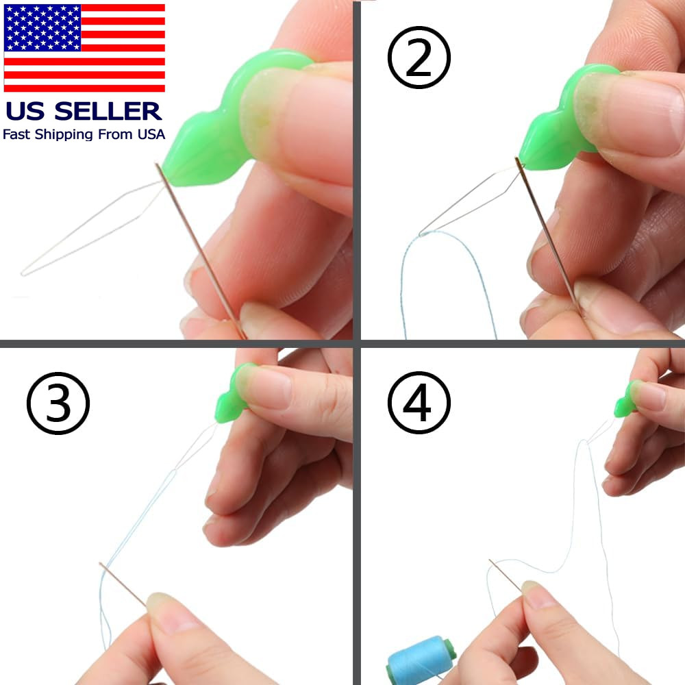40PCS Large Eye Sewing Needles, 8 Sizes Hand Sewing Sharp Needles, Embroidery Ne