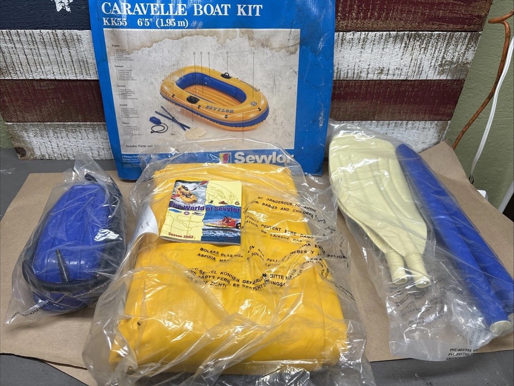 sevylor inflatable 6’5” boat 2 Person W/ Paddle & Pump NEW