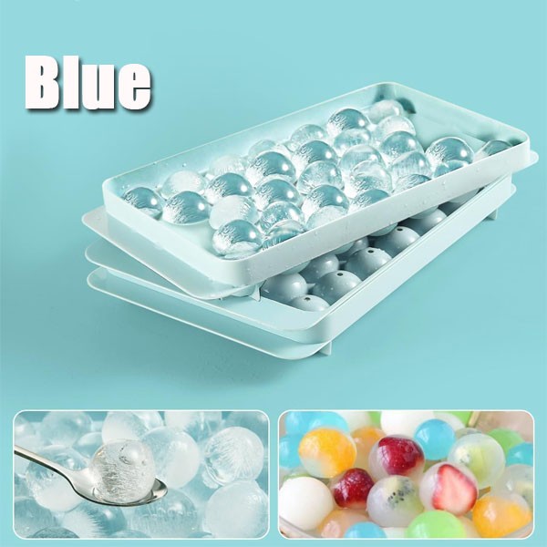 DIY Round Ice Cube Ball Maker PP Tray Silicone Sphere Mold Bar Whiskey Cocktails