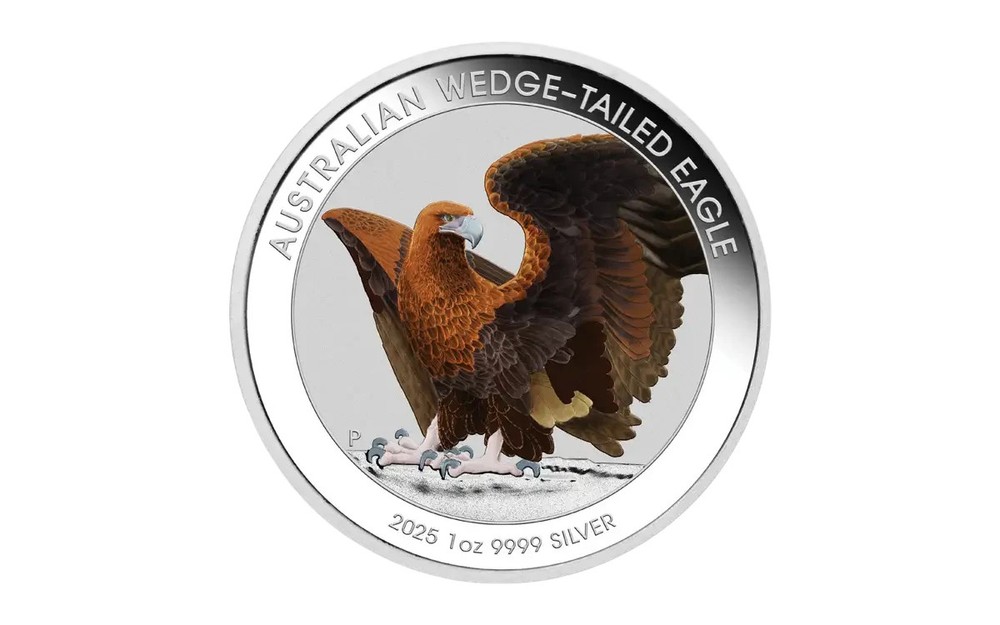 2025 Australia $1 1-oz Silver Wedge Tailed Eagle Colorized BU