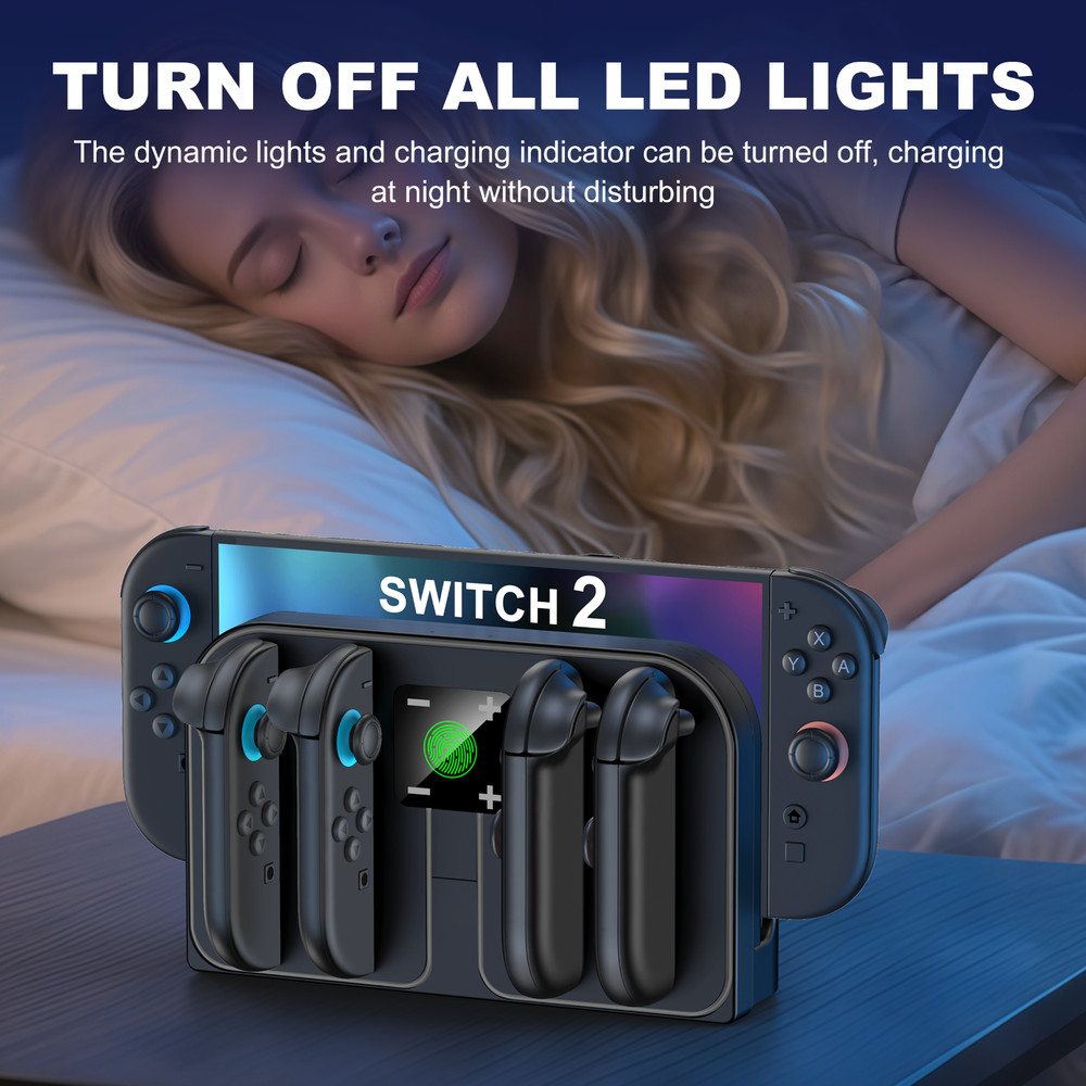 Switch 2 Controller Charger Charging Dock 4 JoyCon Charger FOR Nintendo Switch 2