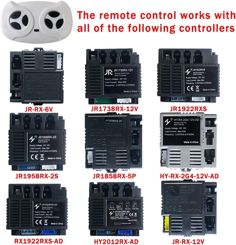 JR1602FCC 2.4Ghz Bluetooth Remote Control for Power Wheels,Remote Transmitter Co