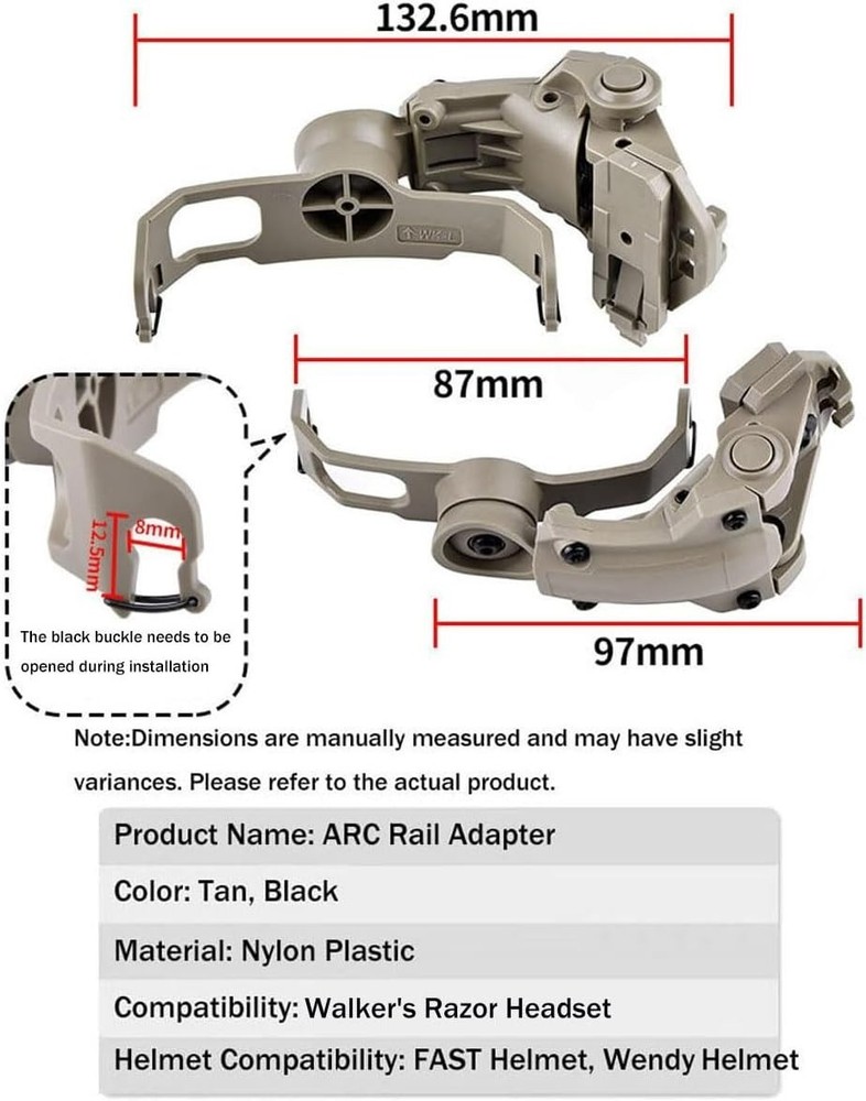 ARC Rail Adapter For Tactical Helmets, Fast Helmets Accessories, Lightweight