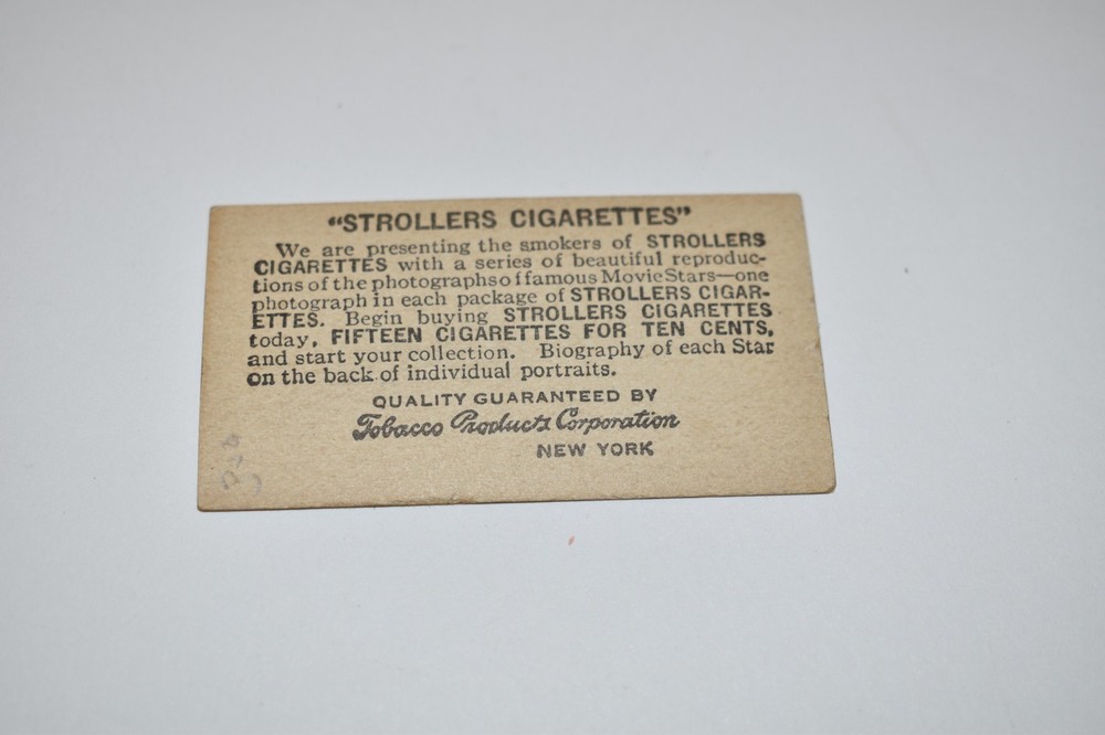 STROLLERS CIGARETTES TOBACCO PRODUCTS CORP #15 JACK HOLT (MCE54)