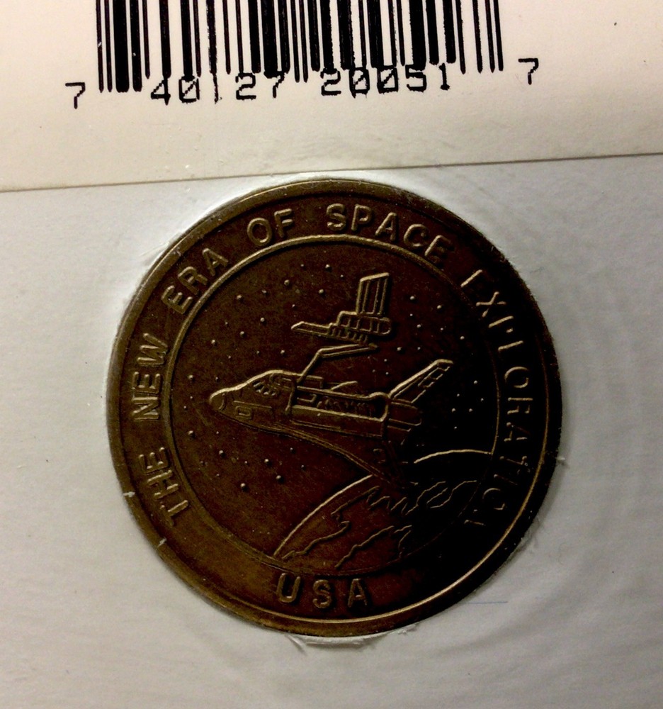 October 22 1992 Shuttle Crew Emblem! Spaceport USA! ENN Coins