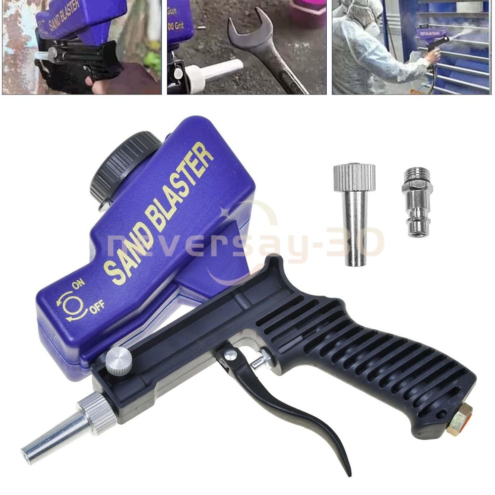 Hand Held Portable Media Spot Sand Blaster Gun Air Gravity Feed Rust Remover