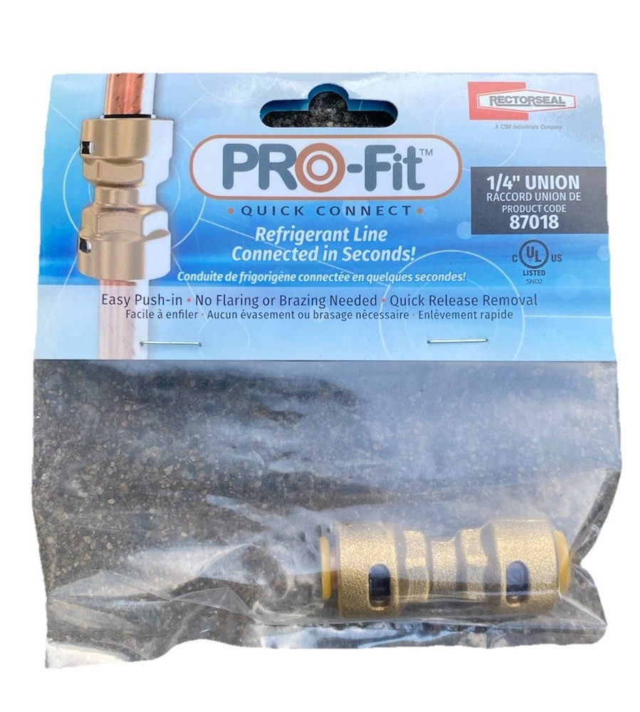RectorSeal 87018 PRO-Fit 1/4" Quick Connect Union Refrigerant Line