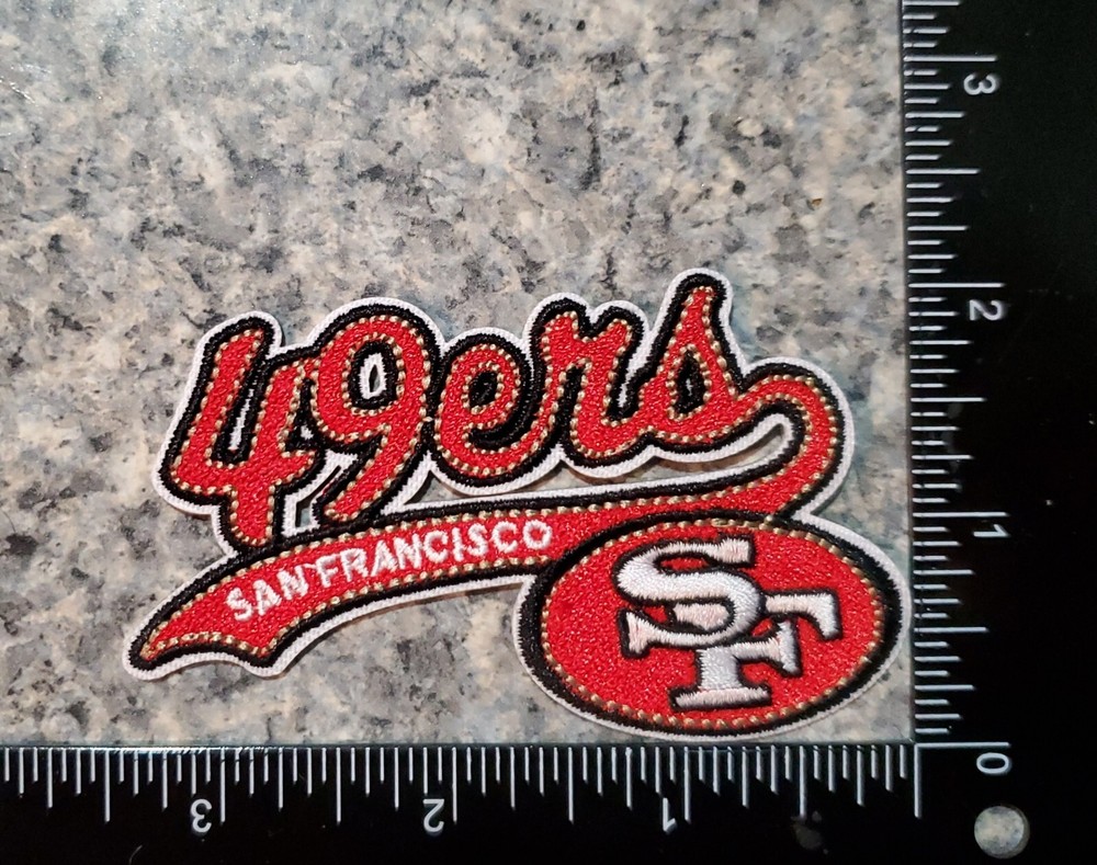 San Francisco 49ers Vintage Style Script Patch. Embroidered. Iron On. 3.5"x2.5"