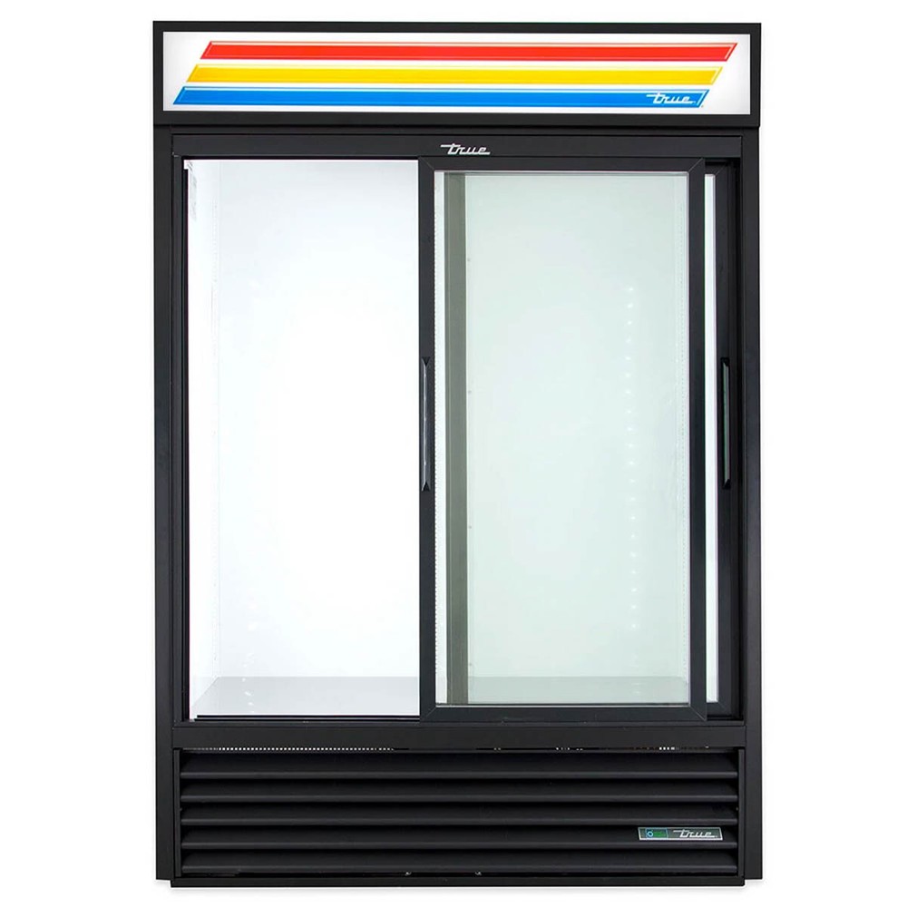 True GDM-47-HC-LD 54" Two Section Low-E Thermal Glass Sliding Door Refrigerat...