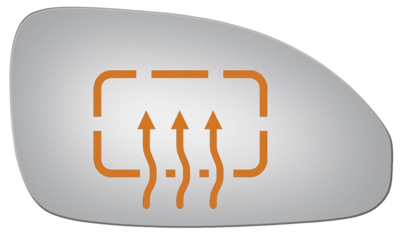 Mirror Glass For 08-17 Buick Enclave Passenger Side Replacement - Heated