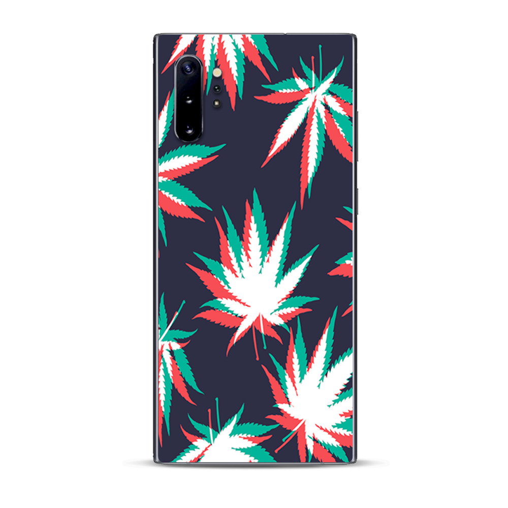 Skins Decal Wrap for Samsung Note 10 Plus 3D Holographic Weed Pot Leaf
