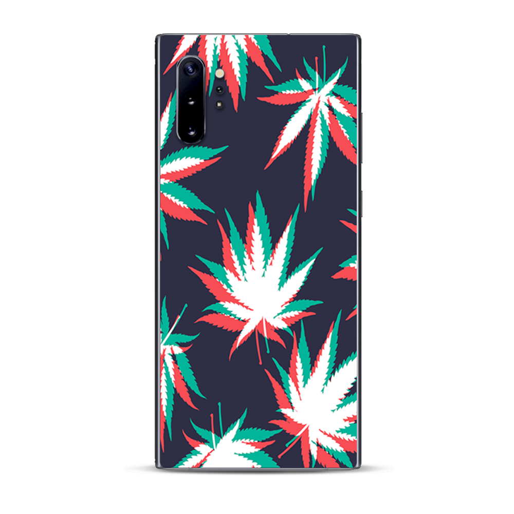 Skins Decal Wrap for Samsung Note 10 Plus 3D Holographic Weed Pot Leaf