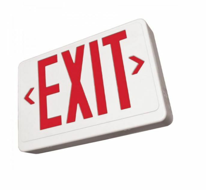 Barron Exitronix Thermoplastic  LED Exit Sign - VEX Remote Thermoplastic Series