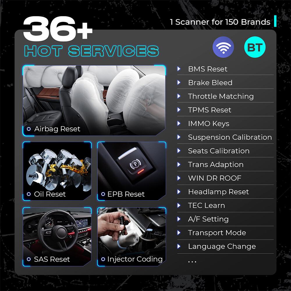 Autel MK808S-TS Bluetooth OBD2 Diagnostic Scanner TPMS Programming KEY Coding