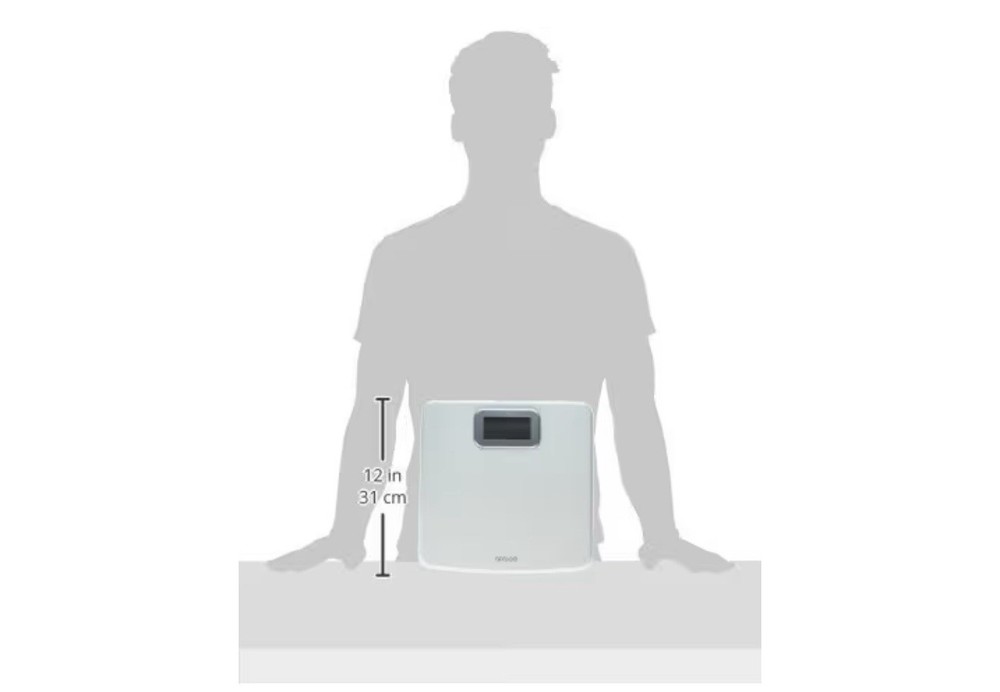 Taylor Precision Products Capacity Digital Bathroom Scale, White, 400 lb
