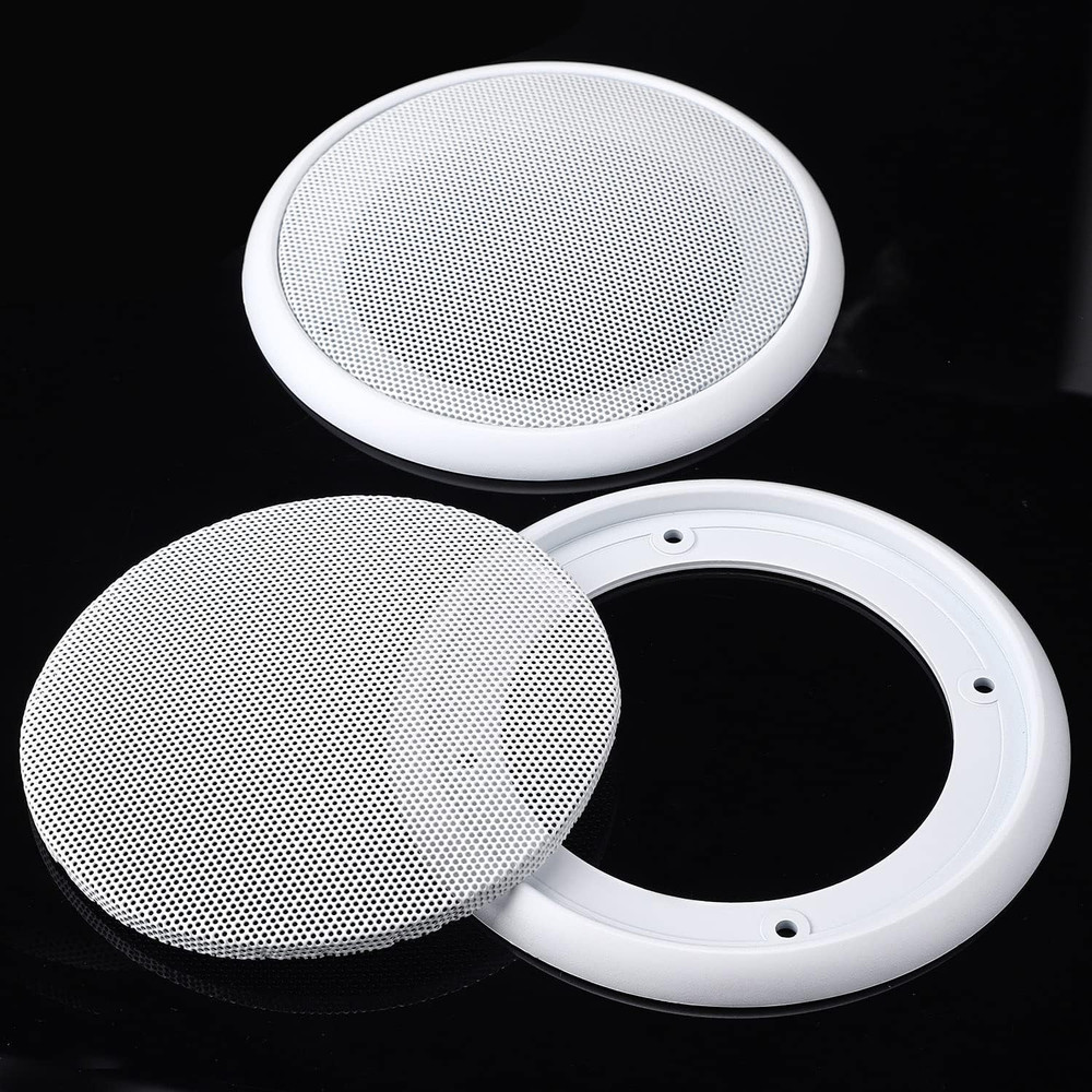 2PCS 5in Round Speaker Grille Replacements, White Surface Mount Speaker Covers D