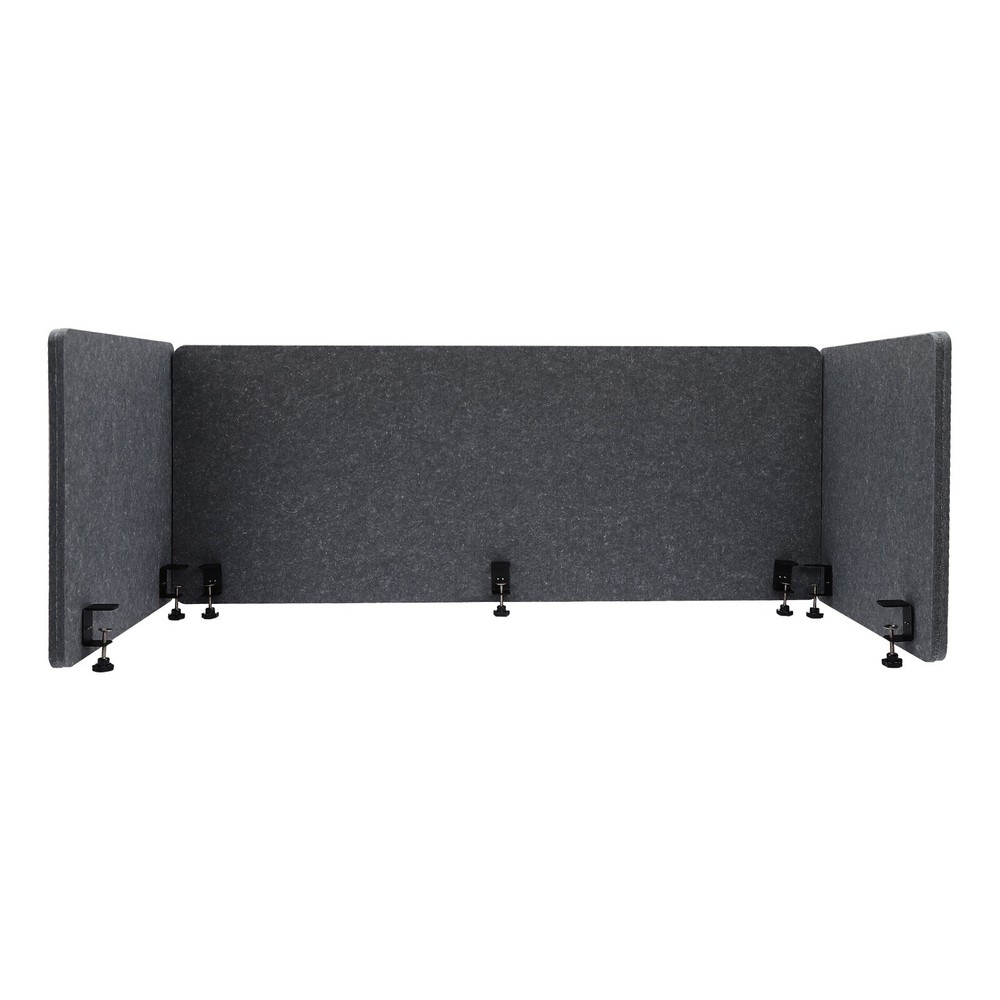 Rectangle Office Partition Grey Desk Divider For Schools Desktop Privacy Panel
