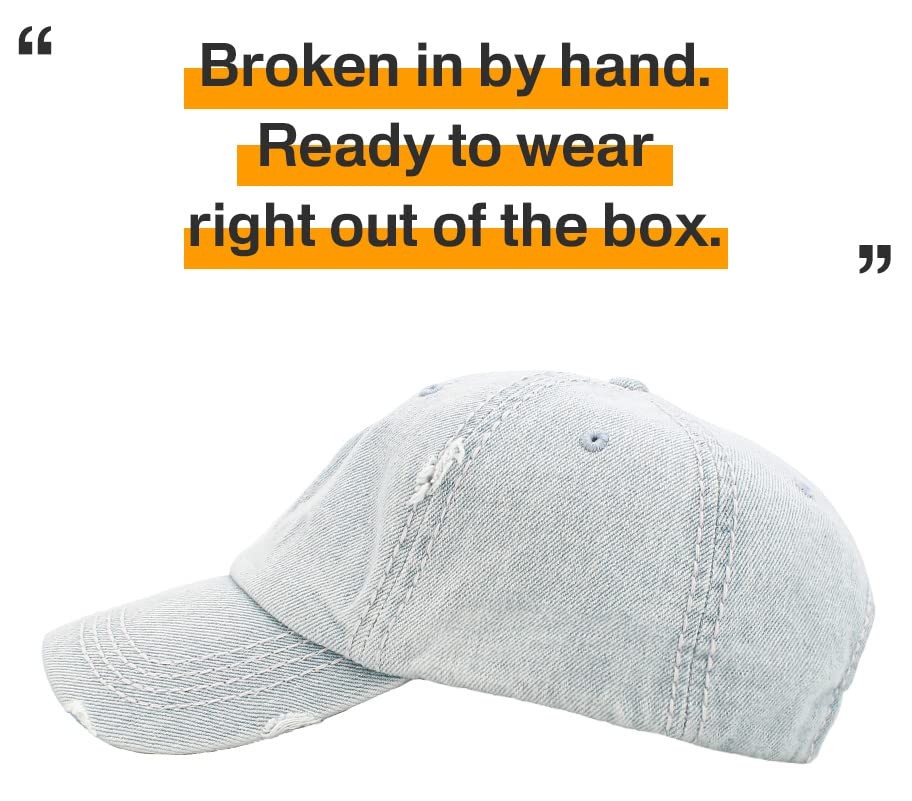 KBV-Basic LDM Vintage Washed Distressed Cotton Dad Hat Baseball Cap Adjustable