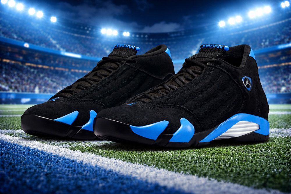 Jordan 14 Black/University Blue Men's Size US 7 - 12