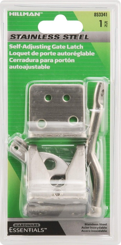 Hardware Essentials 853341 Self Adjustable Gate Latch Stainless Steel