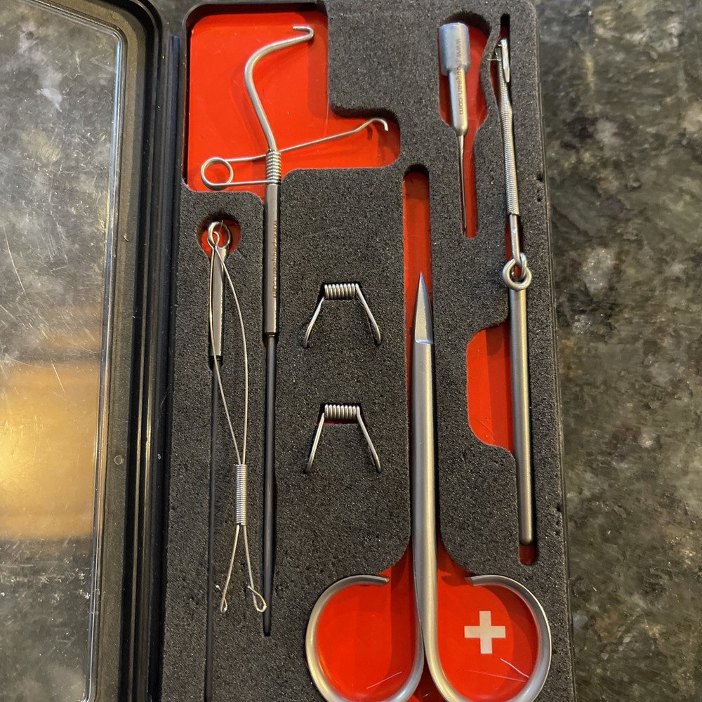 Marc Petitjean Tool Set Fly Tying Premium Tools With Case