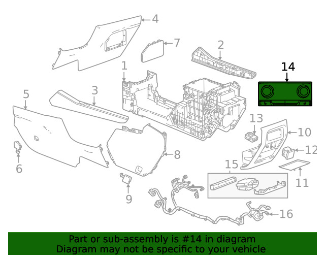 Genuine GM Dash Control Unit 85058333