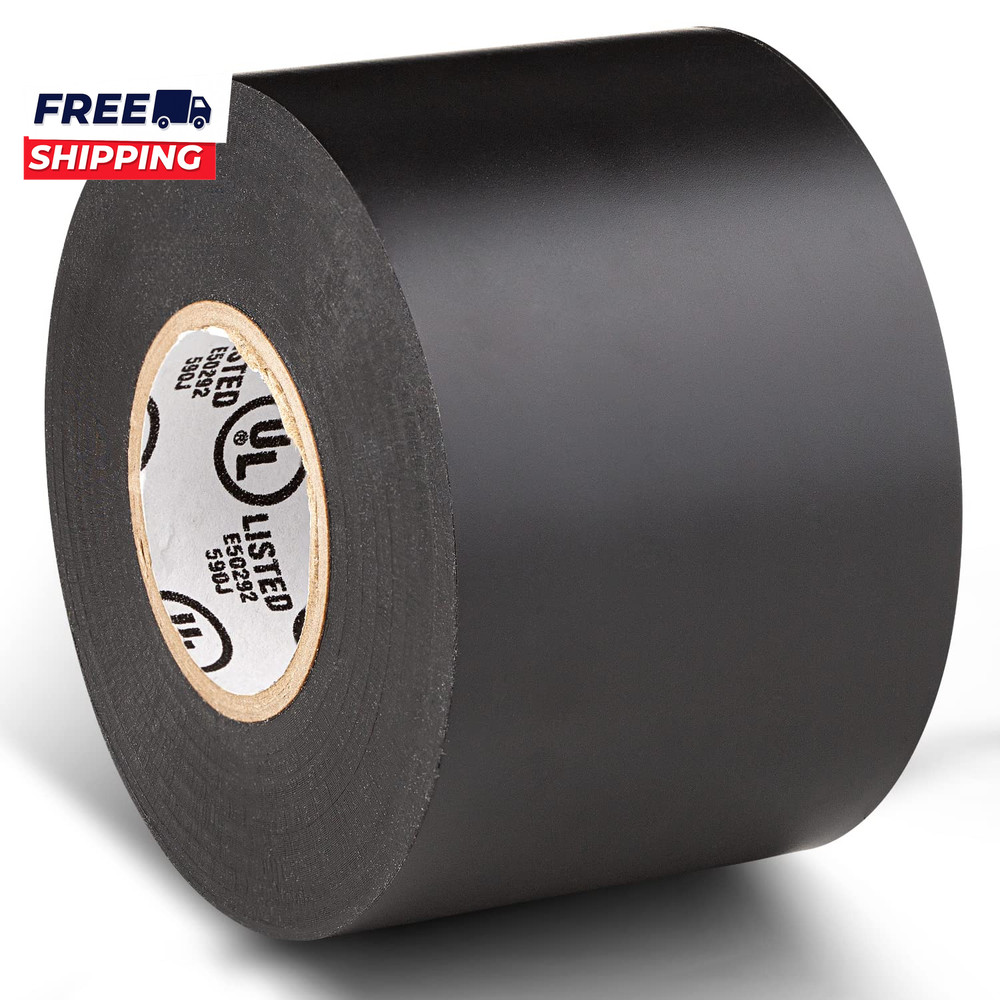Wide Electrical Tape  Heavy Duty Thick Flame Retardant Black Electrical Tape