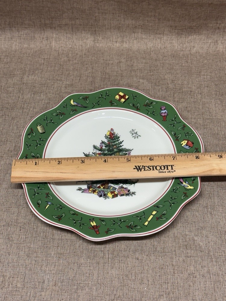 Spode Vintage Scallop Cake Stand - Christmas Tree, Two Tier - New