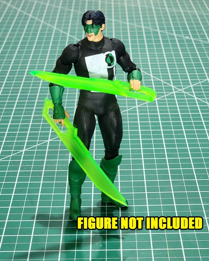 Custom Translucent Color Resin (2) Sword Blades 1:10 Scale Legends Mcfarlane