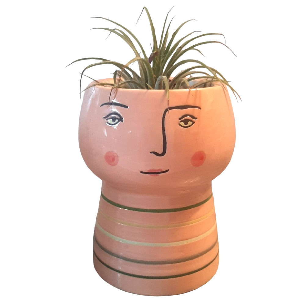 Opalhouse Stoneware Ceramic Face Planter Pot Succulent Air Plant NOT Included